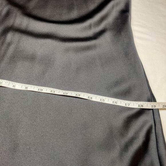 Show Me Your Mumu Jasmine Halter Midi Bias Slip Dress Black Luxe Satin Medium - Picture 13 of 16